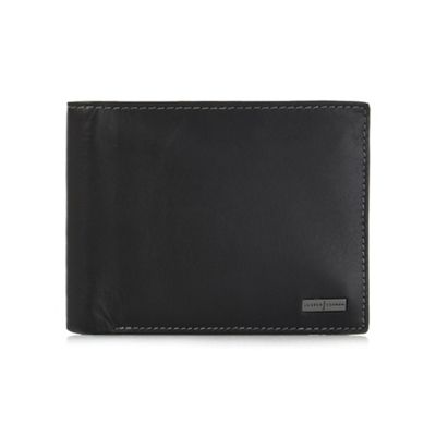 Black billfold flap wallet in a gift box